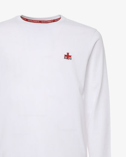 T-shirt manica lunga con micrologo stampato