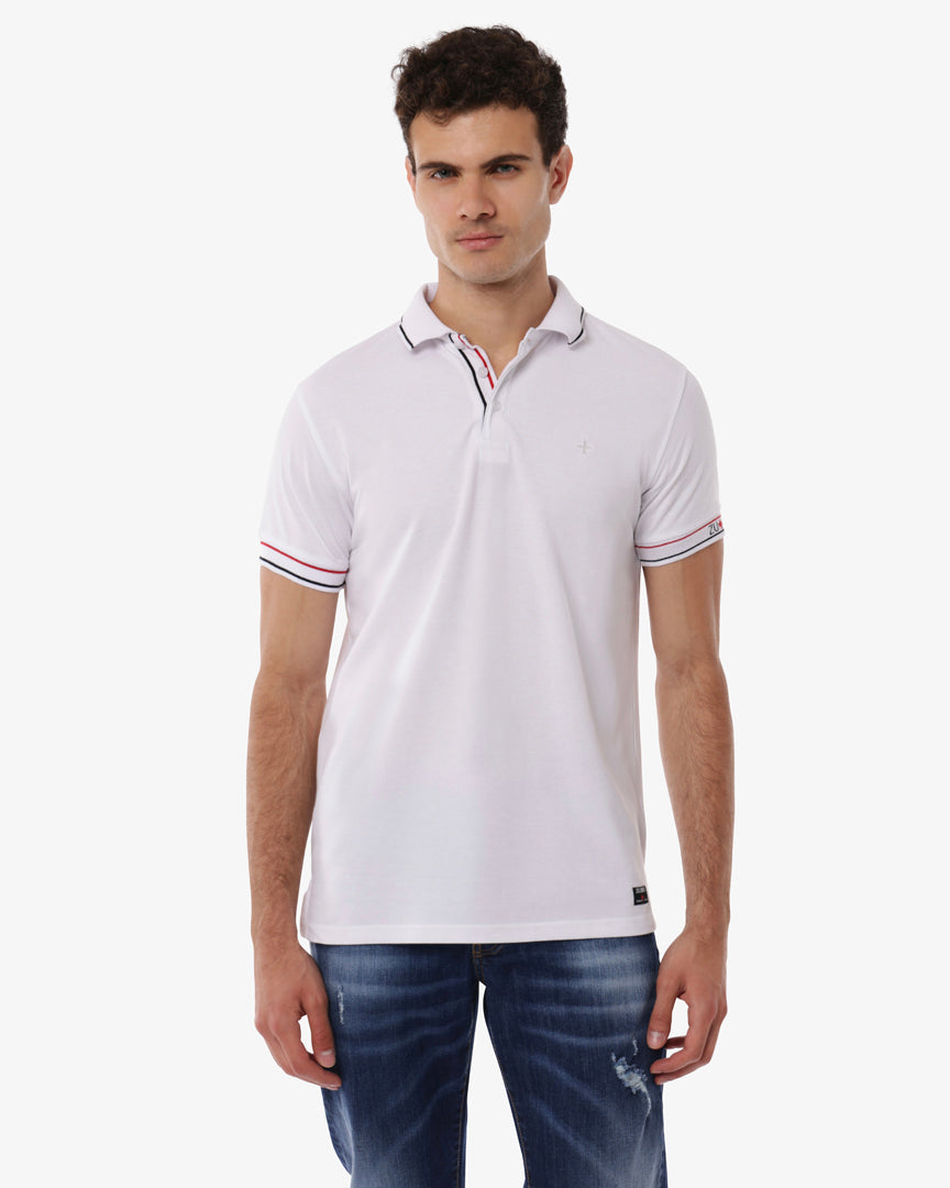 Polo piquet con personalizzazione su manica