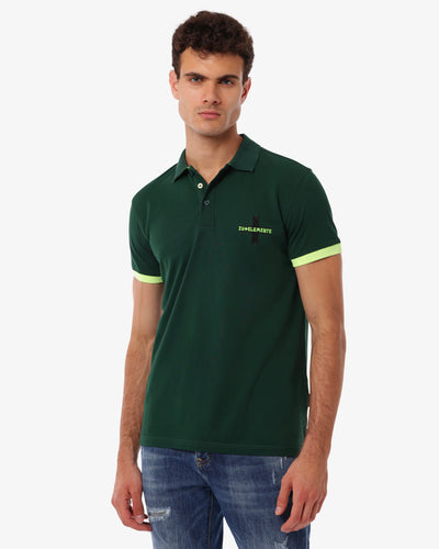 Polo piquet con logo davanti