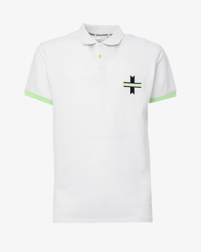 Polo piquet con logo davanti
