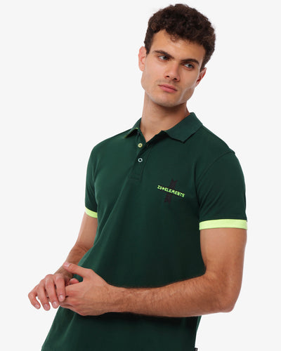 Polo piquet con logo davanti