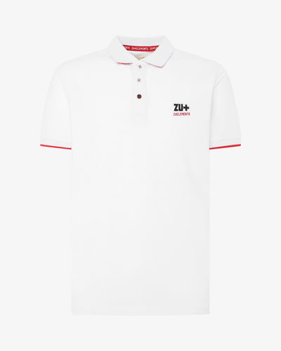 Polo piquet con dettagli sul collo