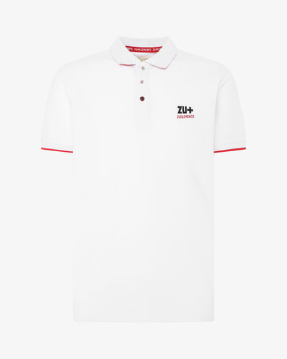 Polo piquet con dettagli sul collo