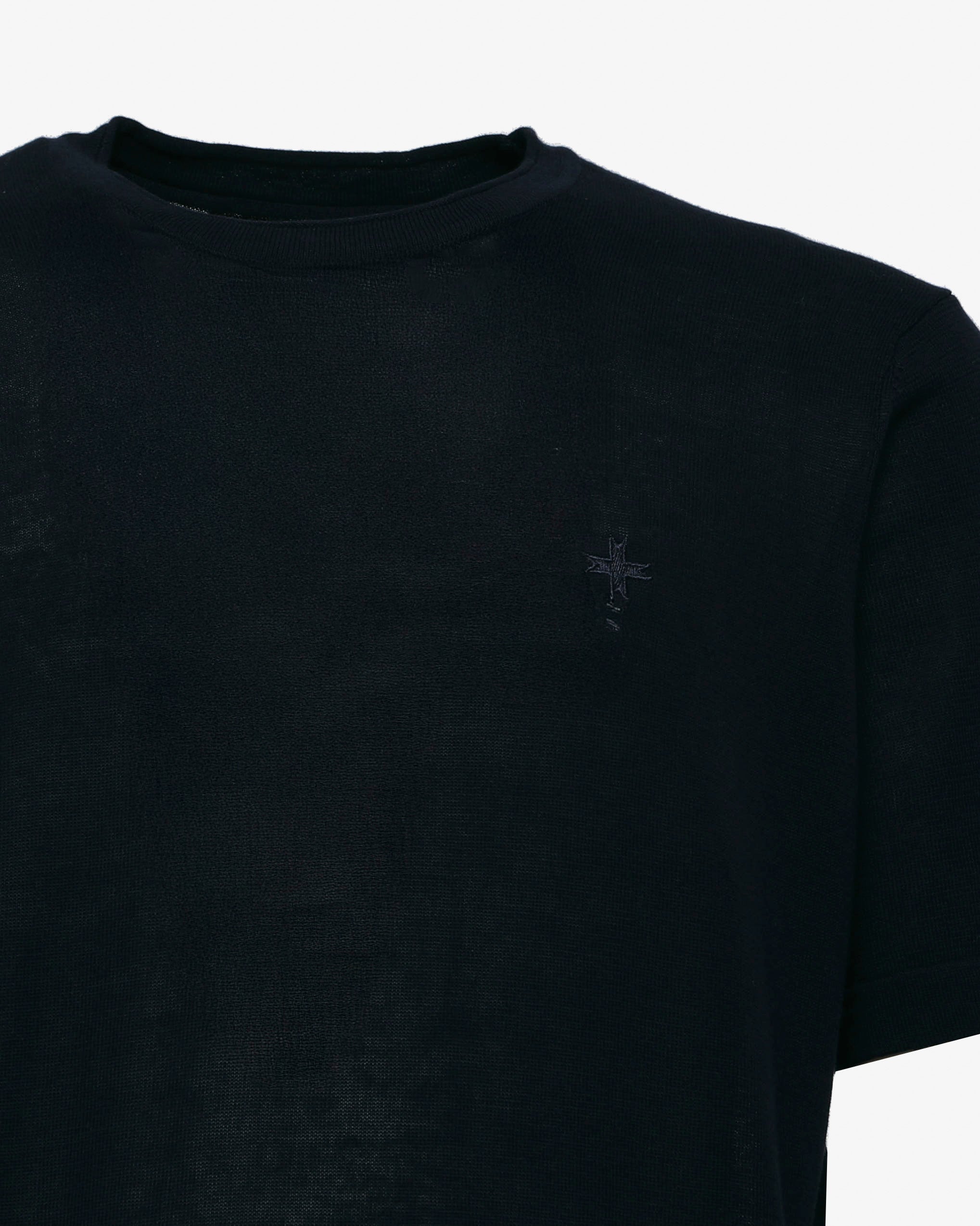 T-shirt in maglia maniche corte girocollo