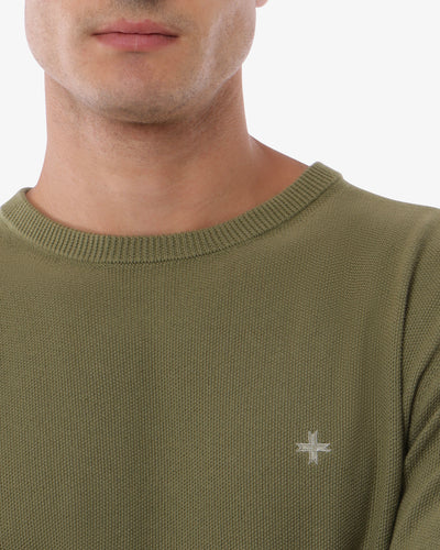 Maglia girocollo con polsini