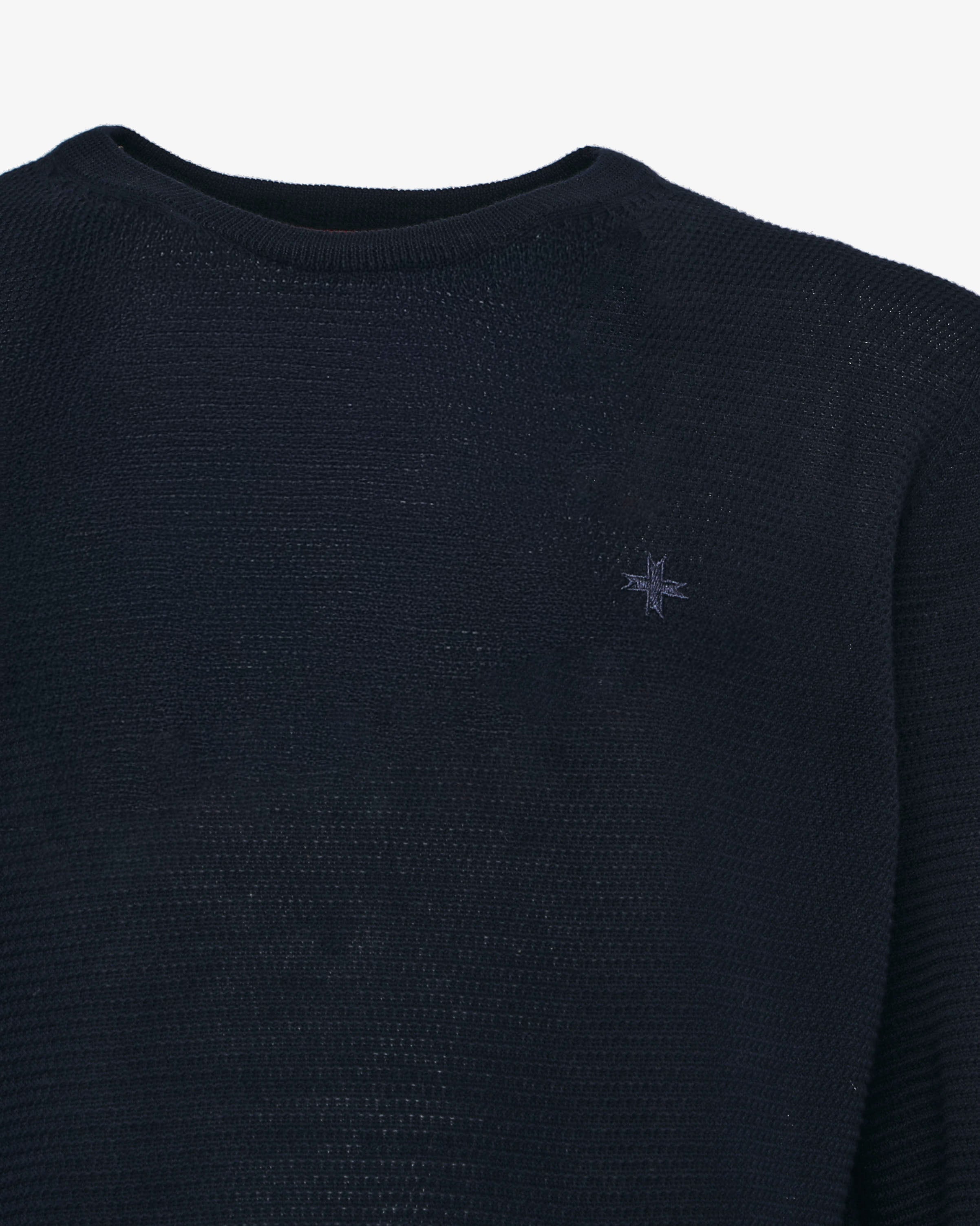 Maglia girocollo con logo ricamato