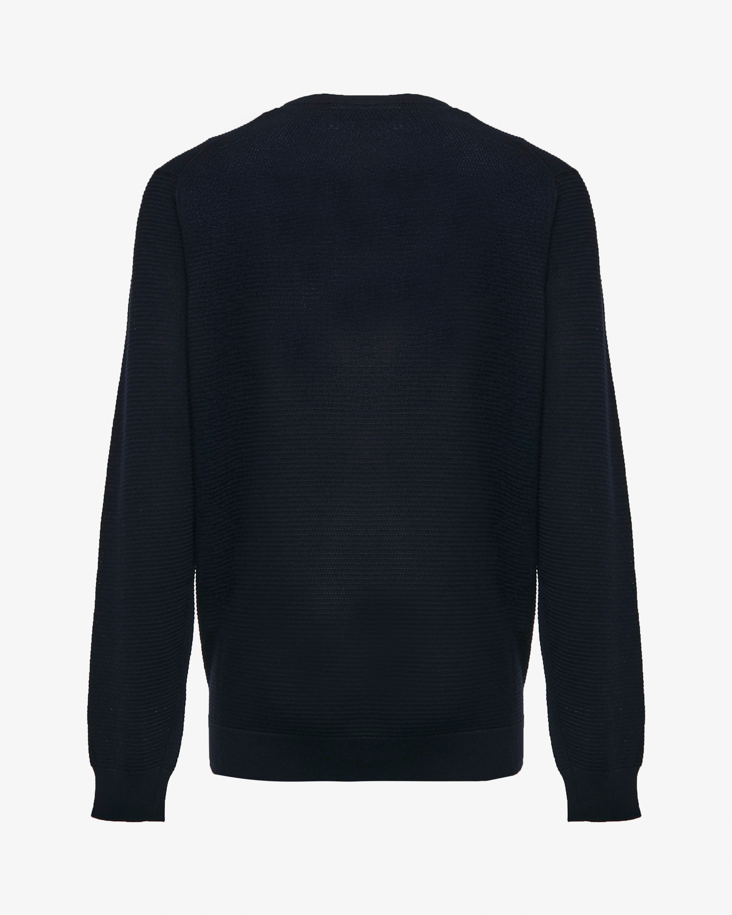 Maglia girocollo con logo ricamato