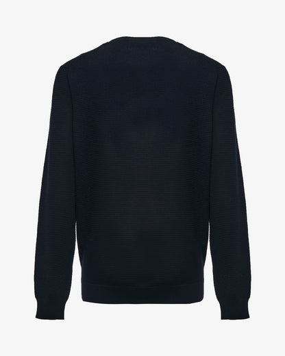 Maglia girocollo con logo ricamato