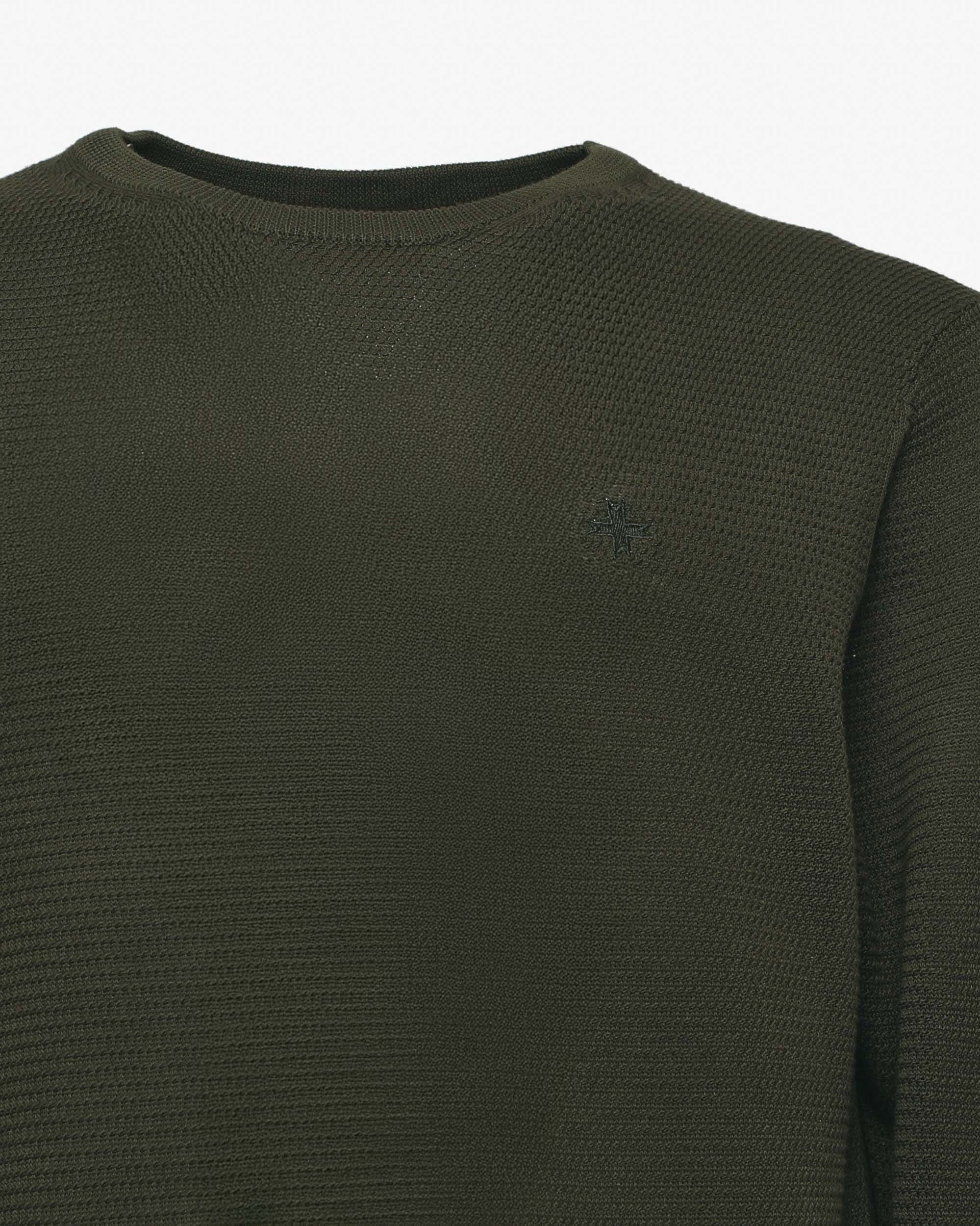 Maglia girocollo con logo ricamato