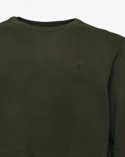 Maglia girocollo con logo ricamato