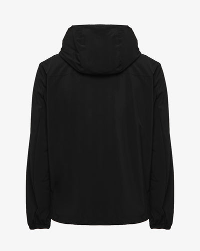 Giubbino zip con cappuccio e chiusura frontale