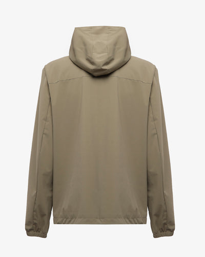 Giubbino zip con cappuccio e chiusura frontale