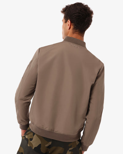 Bomber aviatore in twill con tasche a pattina