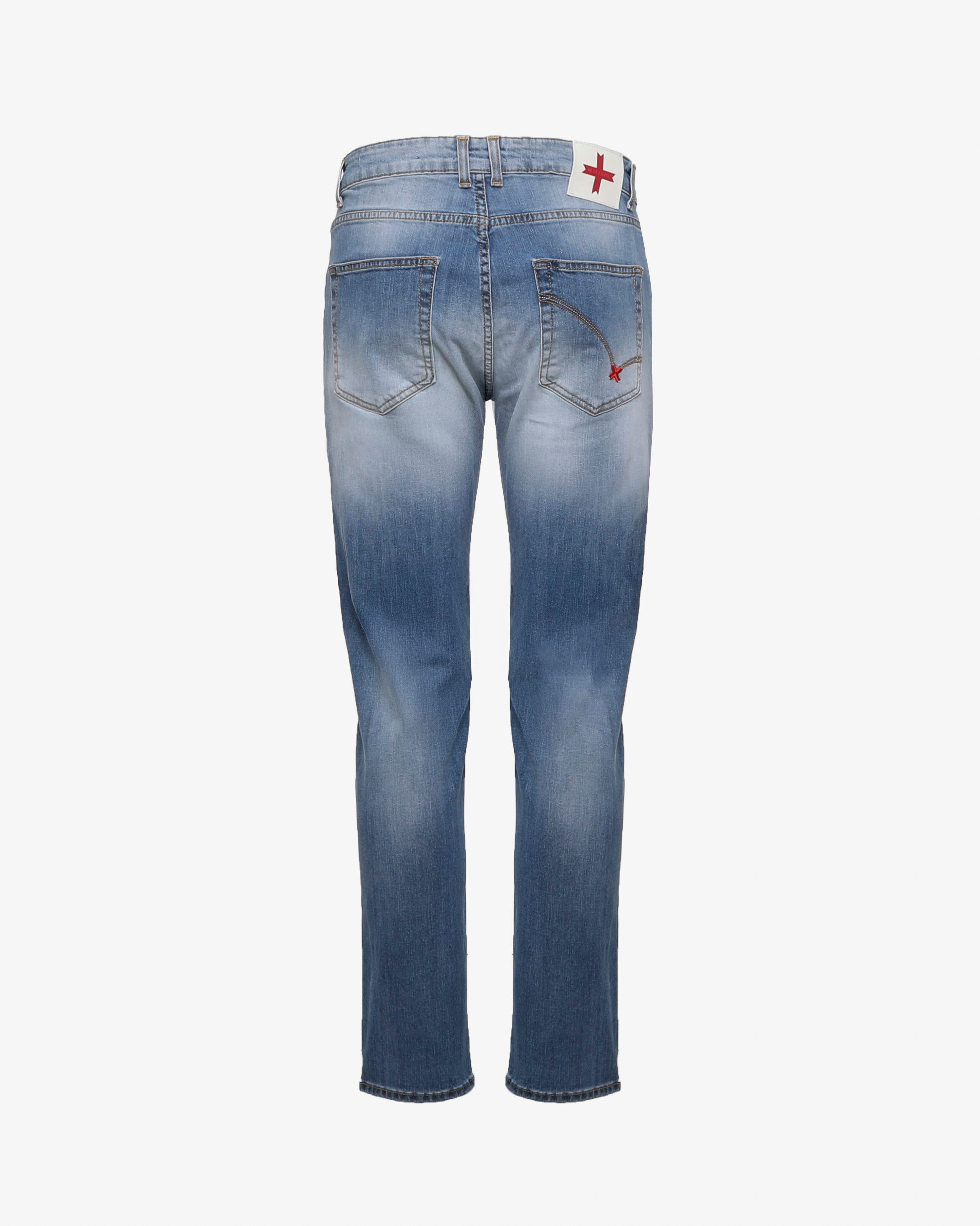 Jeans slim fit blu medio