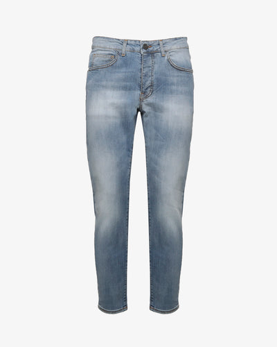 Jeans cropped capri fit blu medio