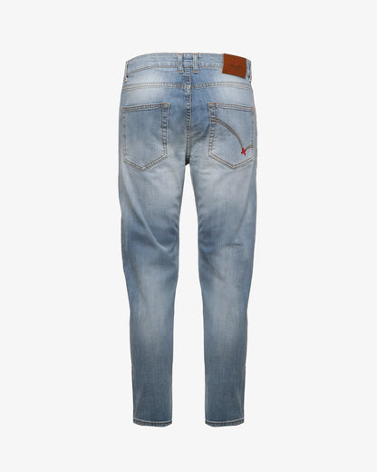 Jeans cropped capri fit blu medio