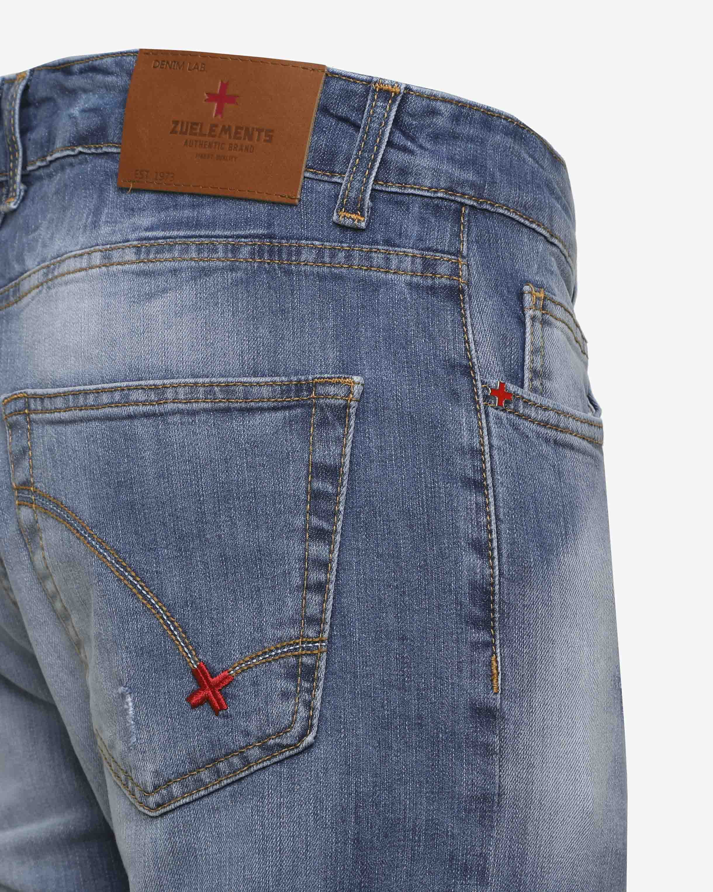 Jeans cropped capri fit blu chiaro