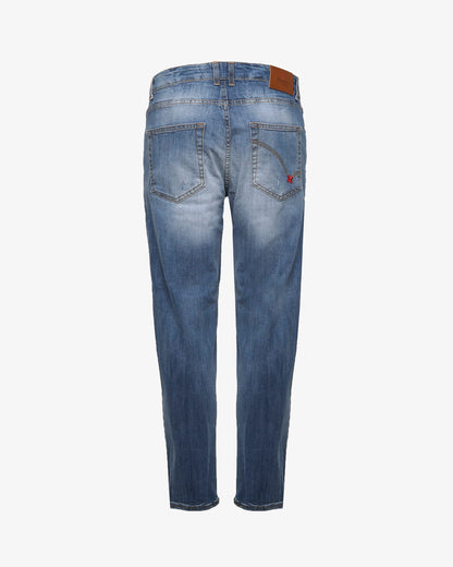 Jeans cropped capri fit blu chiaro