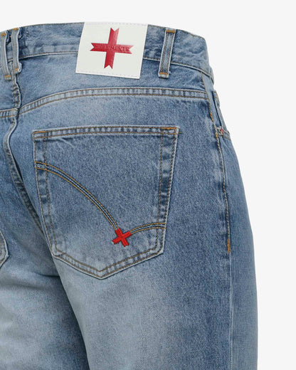 Jeans relaxed fit blu medio