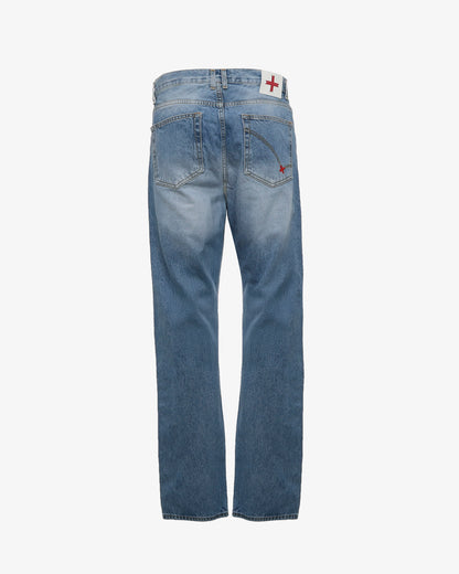 Jeans relaxed fit blu medio