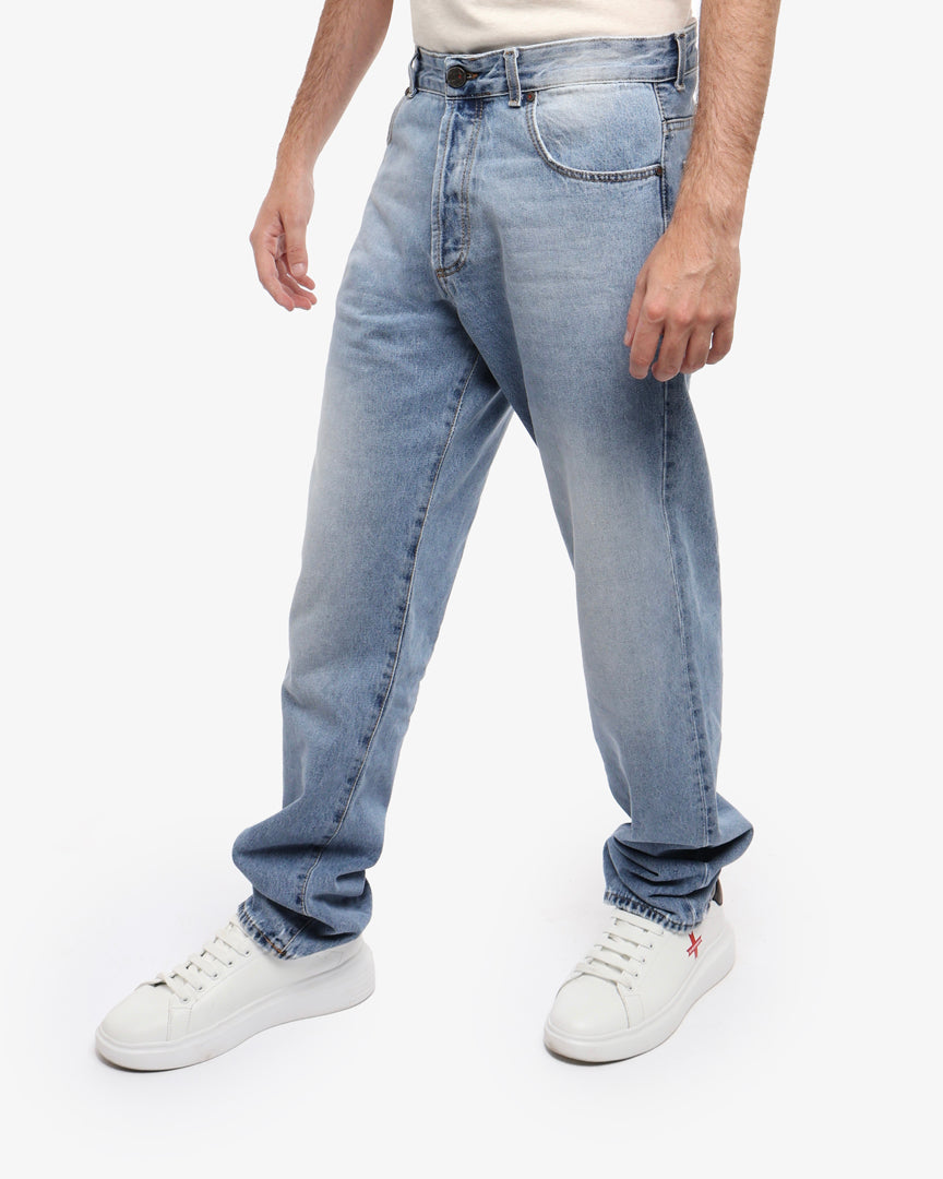 Jeans relaxed fit blu medio