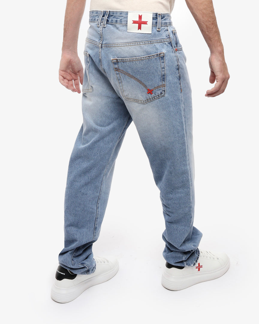 Jeans slim fit blu medio