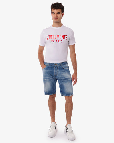 Bermuda jeans relaxed fit medium blue