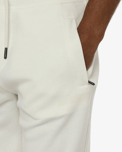 Bermuda felpa in piquet, tasche con zip, stampa laterale