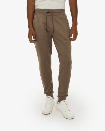 Pantaloni felpa in piquet con tasche con zip