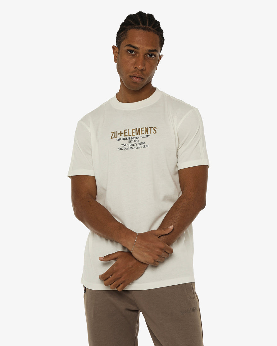 T-shirt girocollo maniche corte, stampa e ricamo frontale, bandina laterale in gross grain