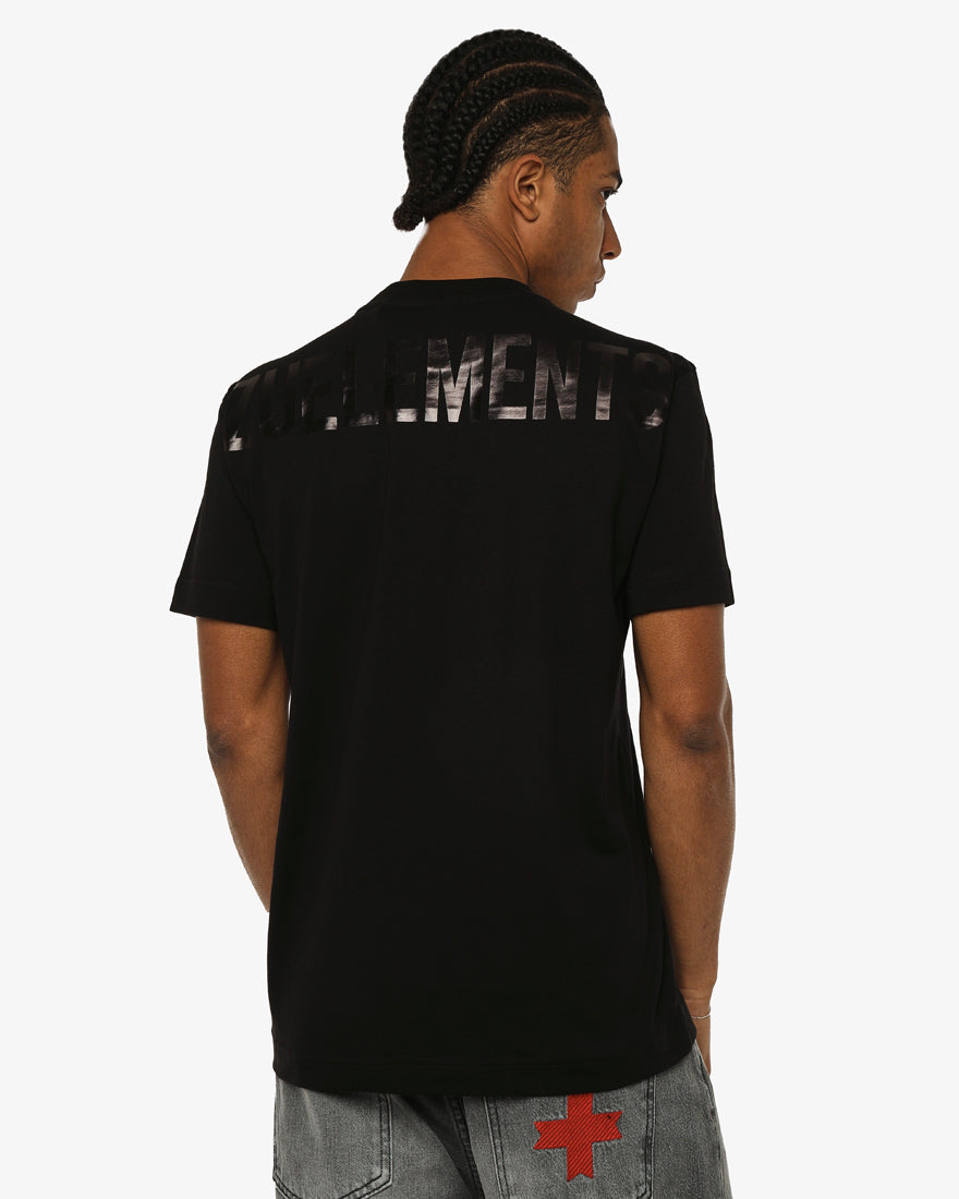 T-shirt girocollo maniche corte, logo stampato lato cuore in tono e stampa sul dietro