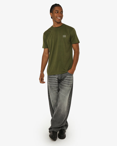 T-shirt girocollo maniche corte, stampa lato cuore e sul dietro – Optical Black