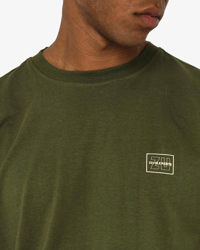 T-shirt girocollo maniche corte, stampa lato cuore e sul dietro – Optical Black