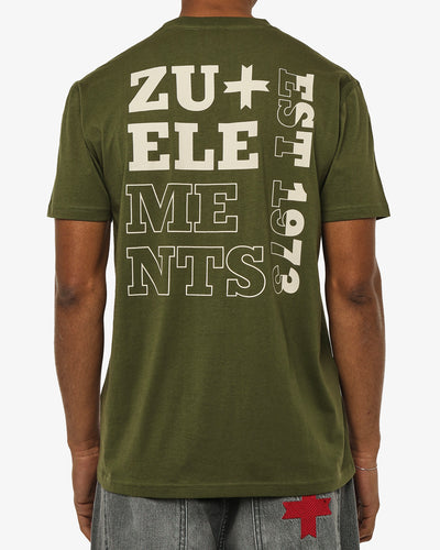 T-shirt girocollo maniche corte, stampa lato cuore e sul dietro – Optical Black