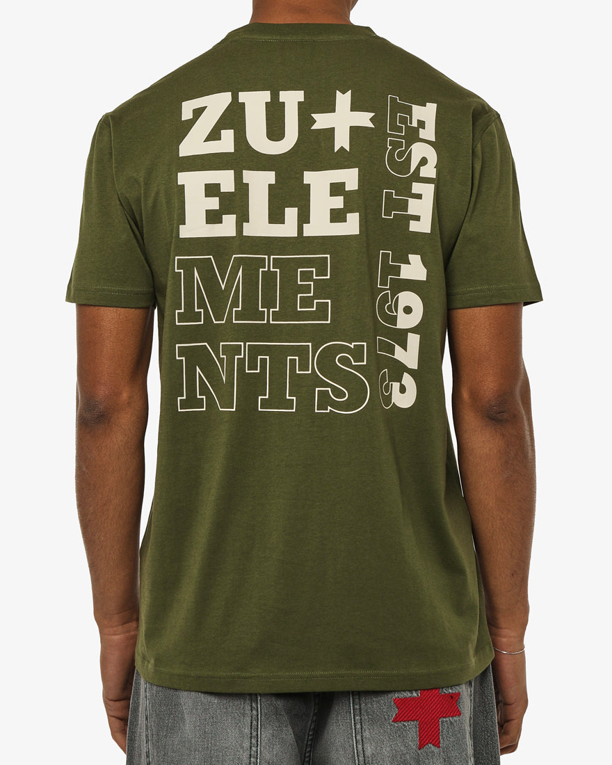 T-shirt girocollo maniche corte, stampa lato cuore e sul dietro – Optical Black