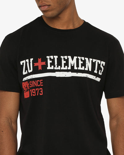 T-shirt girocollo maniche corte, stampa frontale, bandina laterale in gross grain applicata