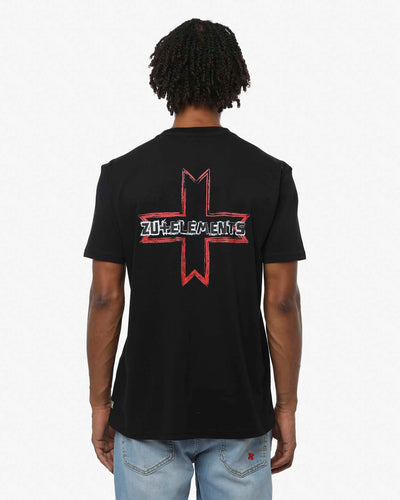 T-shirt girocollo maniche corte, stampa lato cuore logata