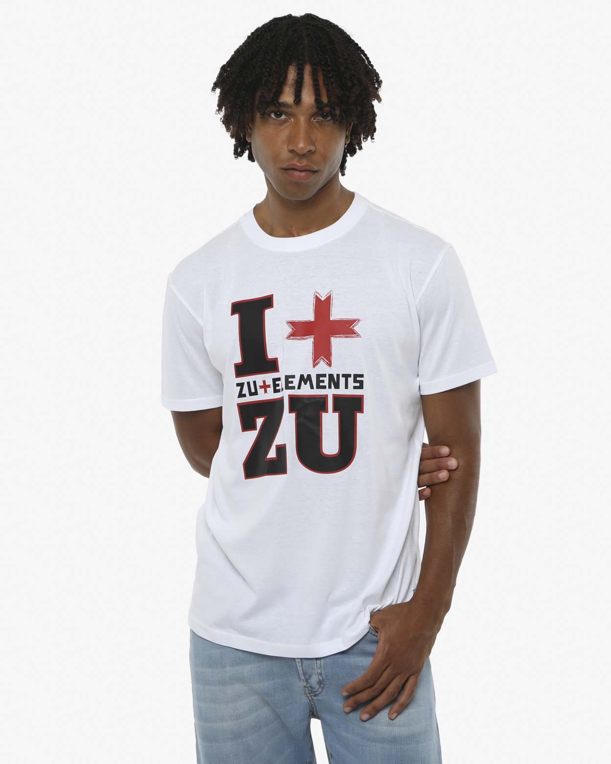 T-shirt girocollo maniche corte, stampa frontale logata