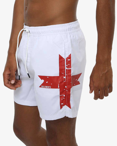 Costume da bagno con tasca posteriore e logo a contrasto