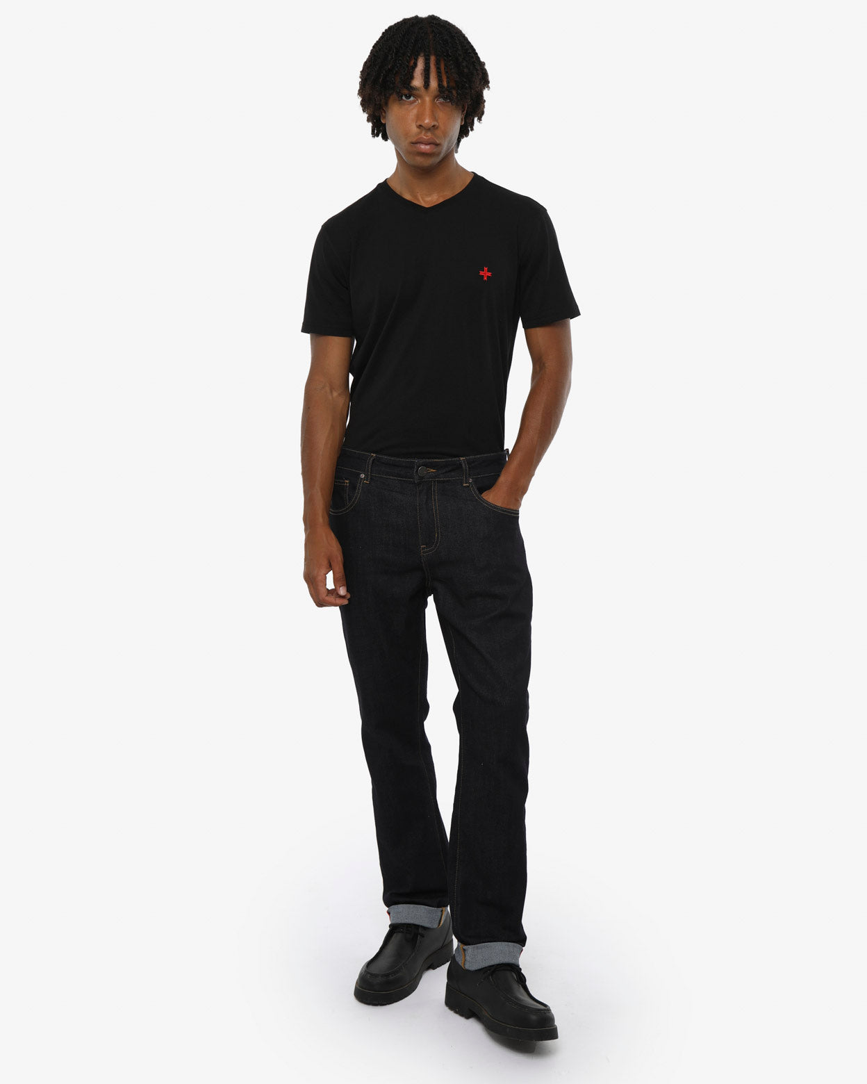 Jeans regular fit in tono deep blue