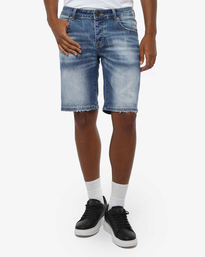 Bermuda jeans in tono blue