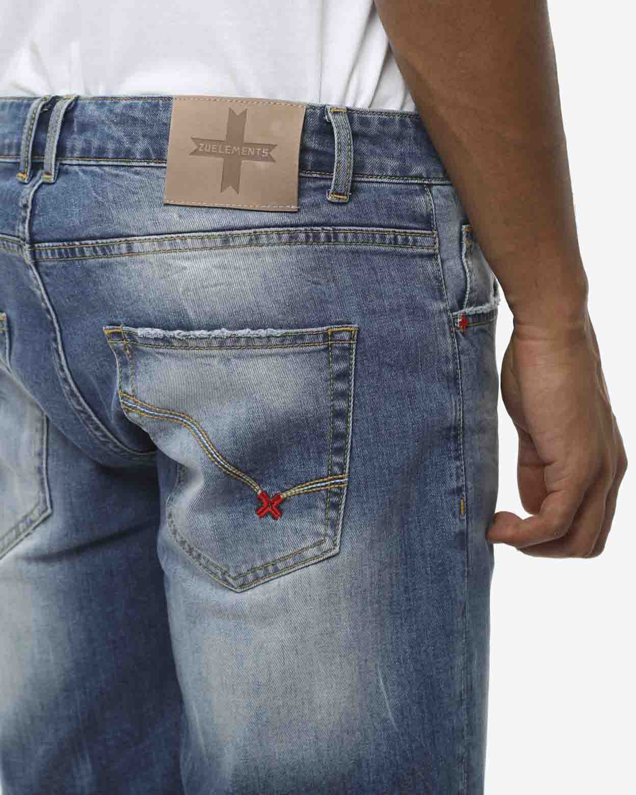 Bermuda jeans in tono blue