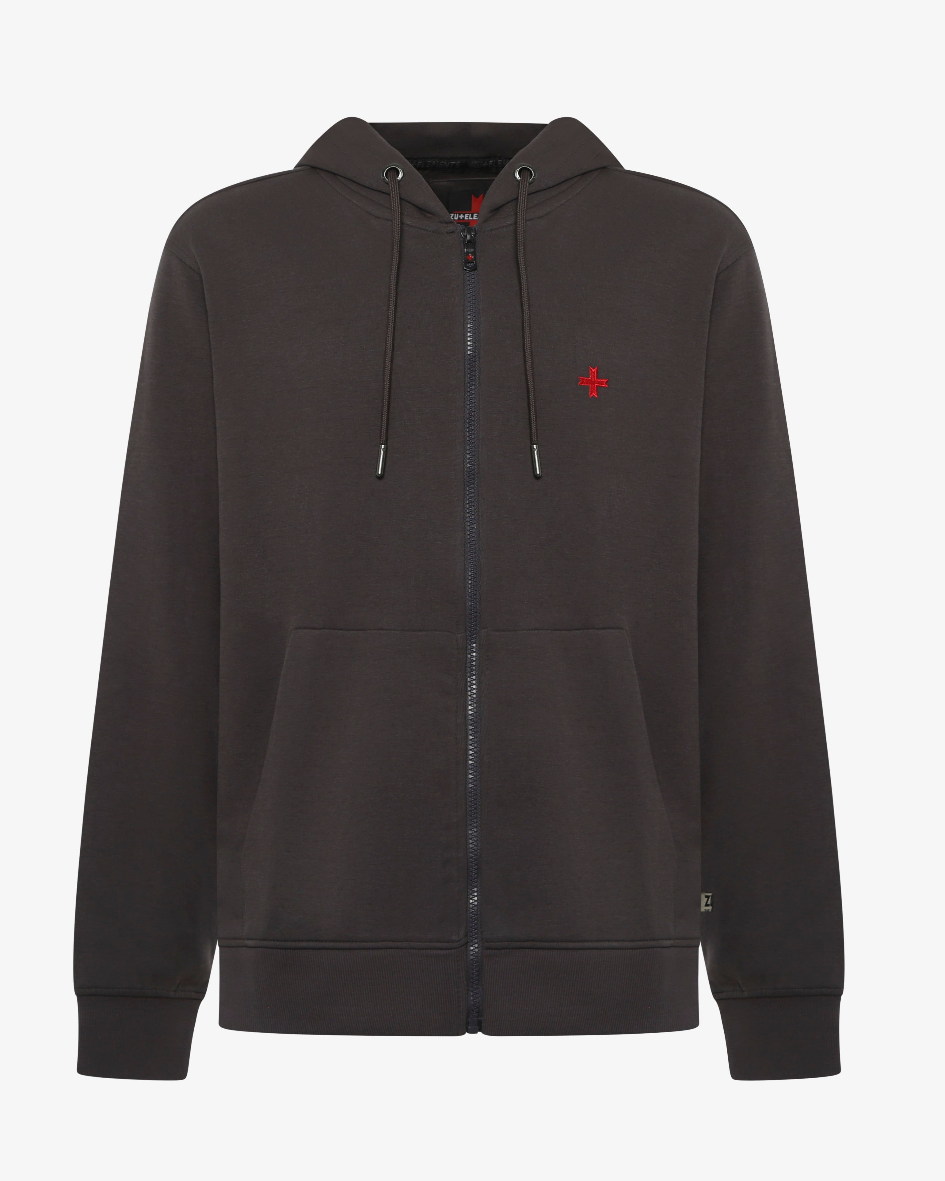 Felpa con zip e cappuccio
