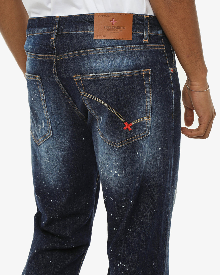 Jeans slim fit Sammy dark blue con piccoli strappi