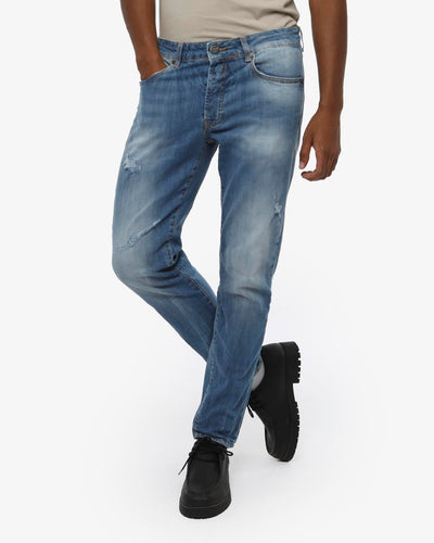 Jeans slim fit Sammy in tono medium blue
