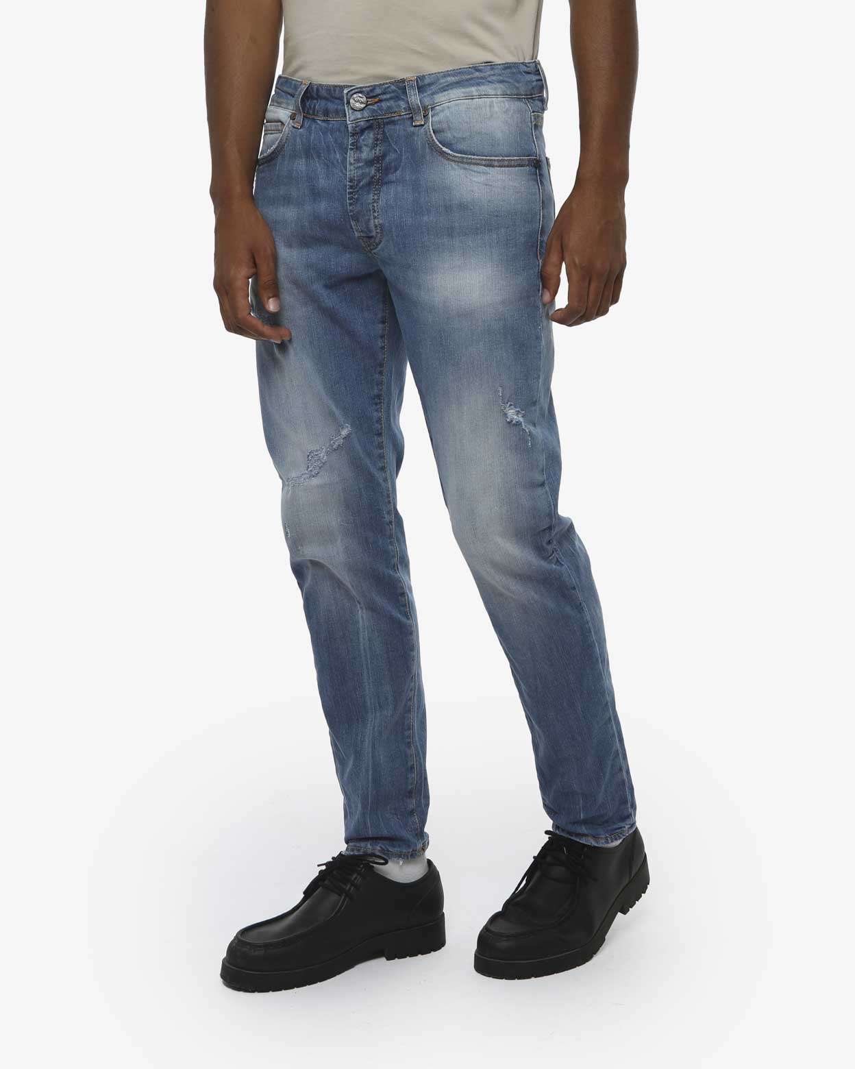 Jeans slim fit Sammy in tono medium blue