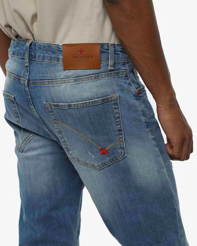 Jeans slim fit Sammy in tono medium blue