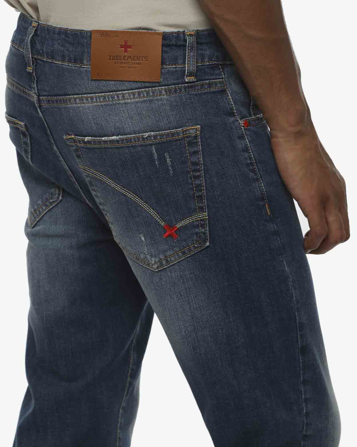 Jeans capri fit Cocker in tono sand blue