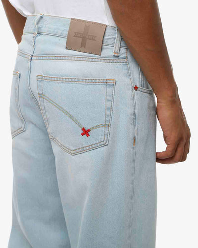 Jeans dad fit Dustin in tono stone bleach