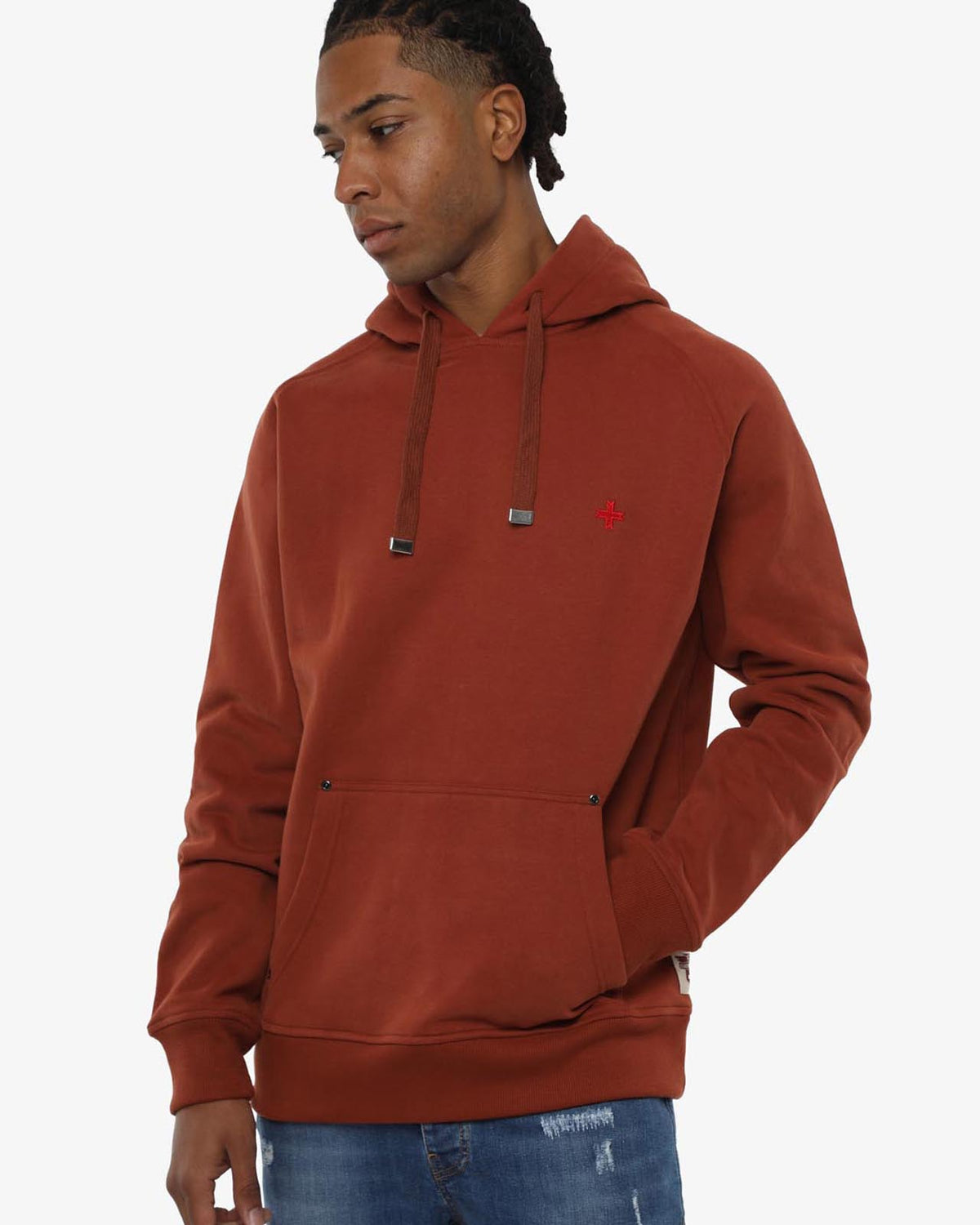 Felpa Carbon con cappuccio e manica raglan